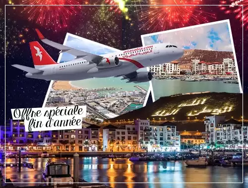 Nouvel An à Agadir en avion depuis Tanger ou Rabat : 3 nuits au soleil
