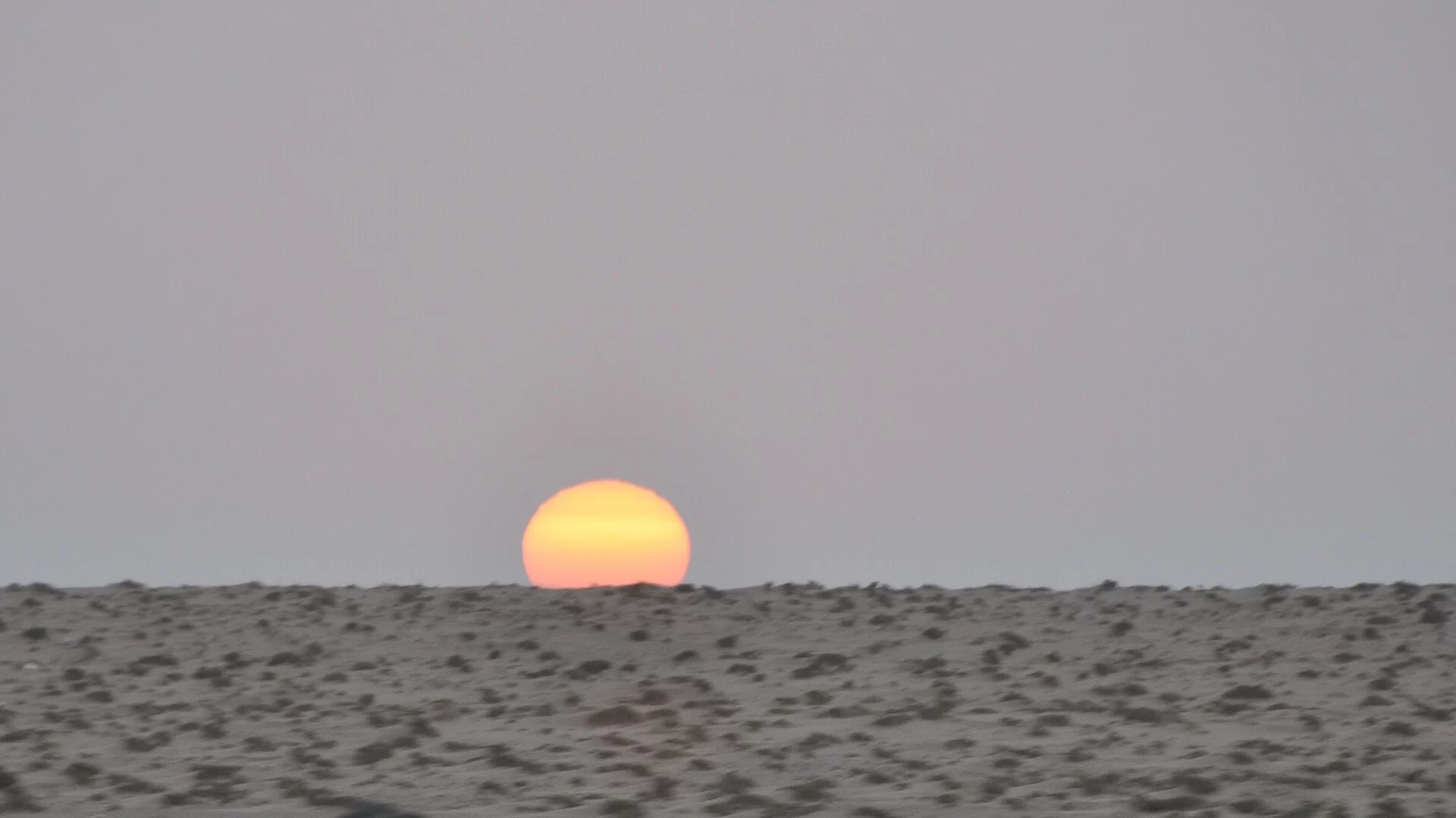 Coucher de soleil sur les dunes de Dakhla