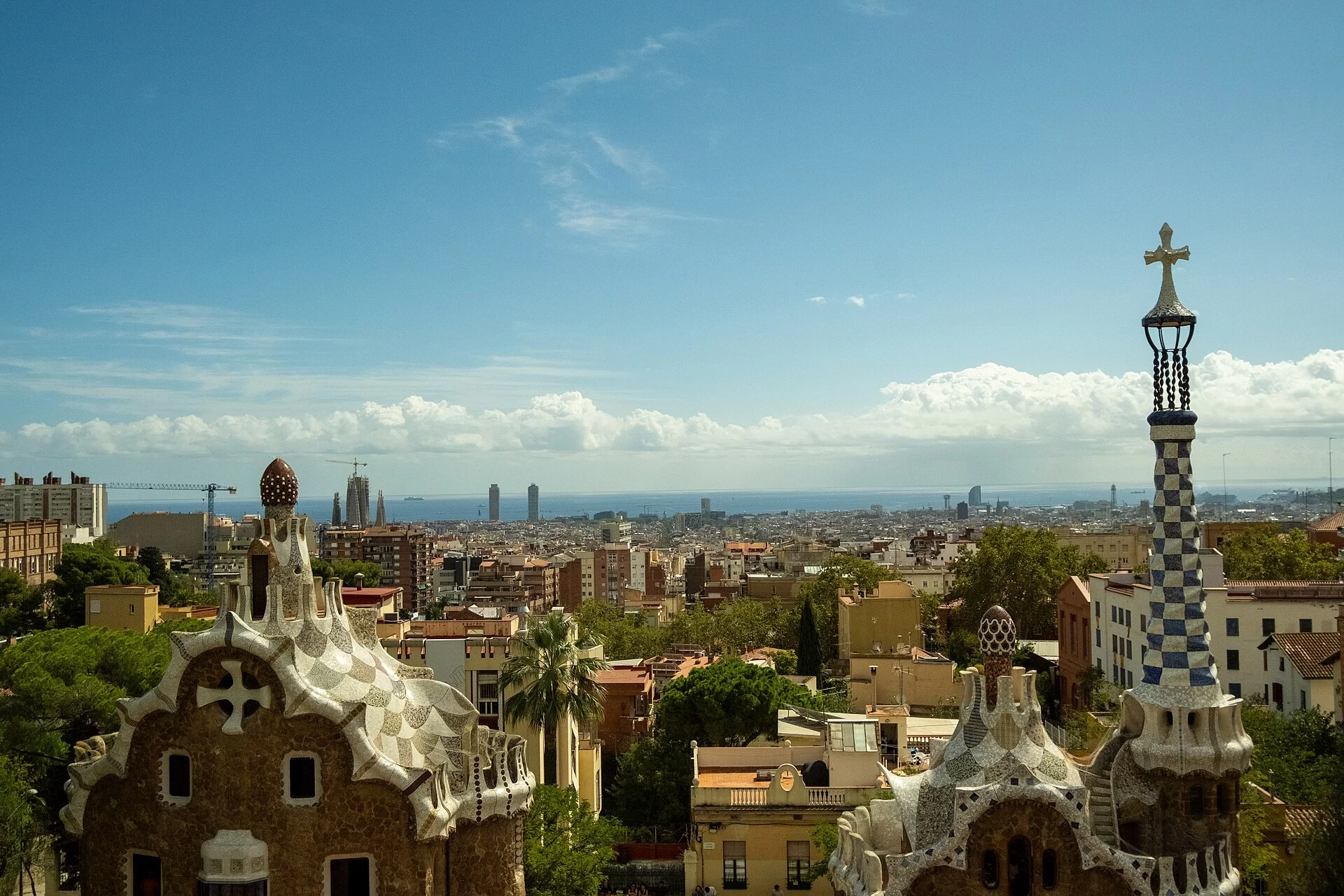 La terrasse du Parc Güell à Barcelone